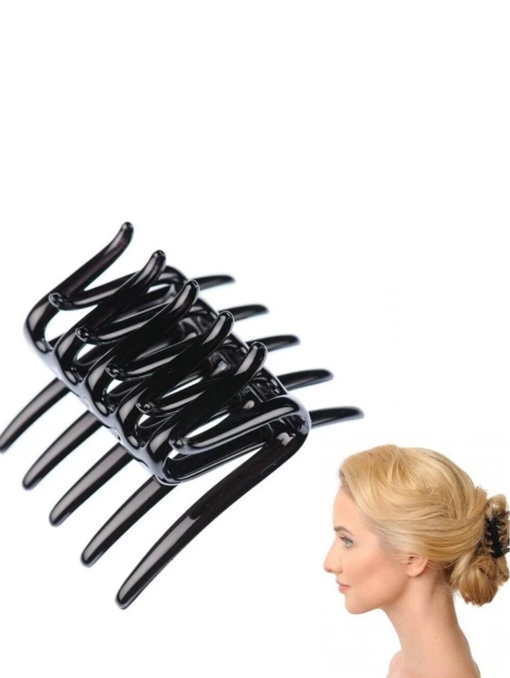 🖤 French Juda Crab Hair Clip – Black 🖤